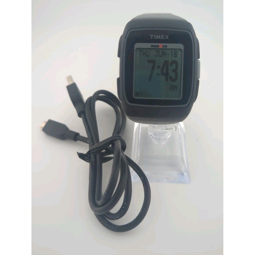 Timex Ironman GPS TW5M12200 Model M087 MULTISPORT WATCH w/ Charger - Tested